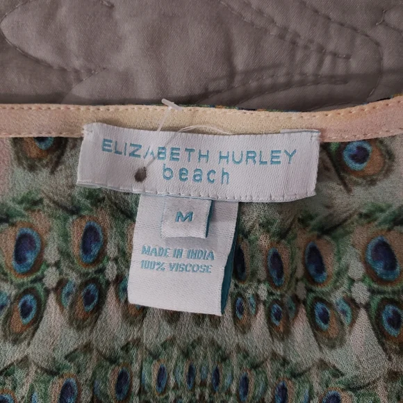 Elizabeth Hurley Peacock Butterfly Beach Coverup